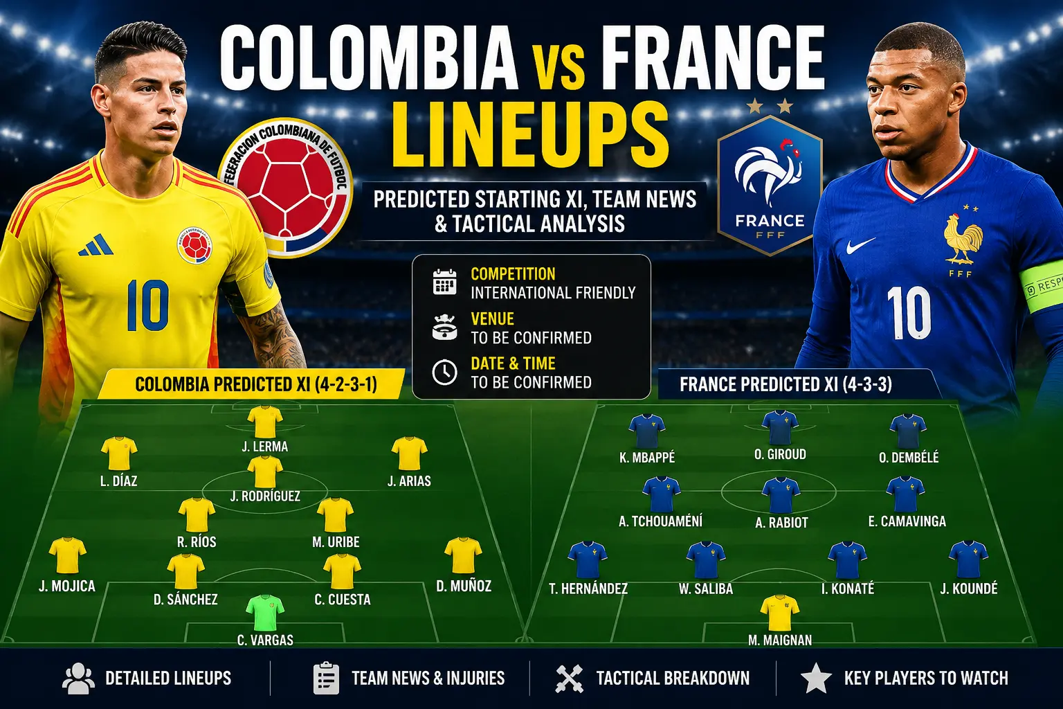 colombia-vs-france-lineups